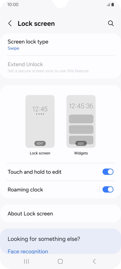 Press Screen lock type.