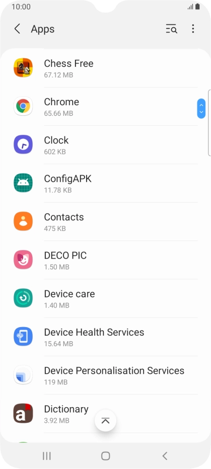 Press the required app.