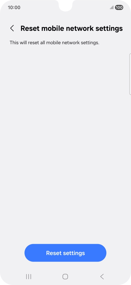 Press Reset settings.