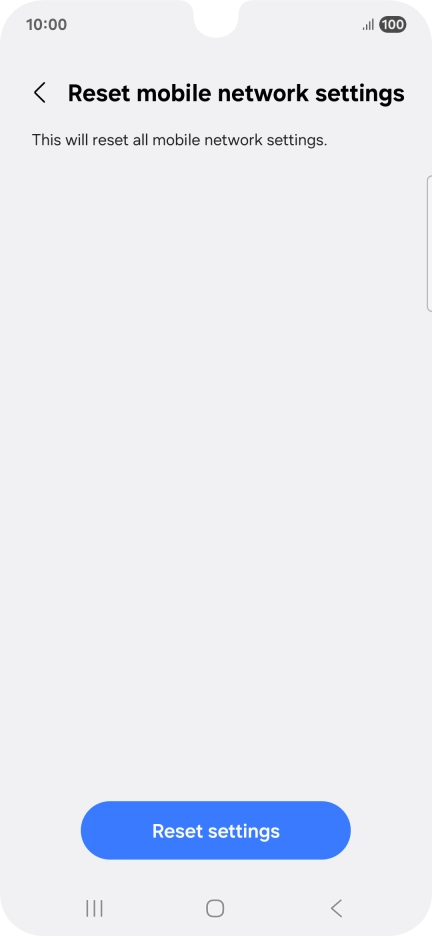 Press Reset settings.
