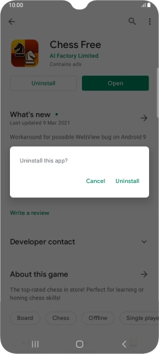 Press Uninstall.