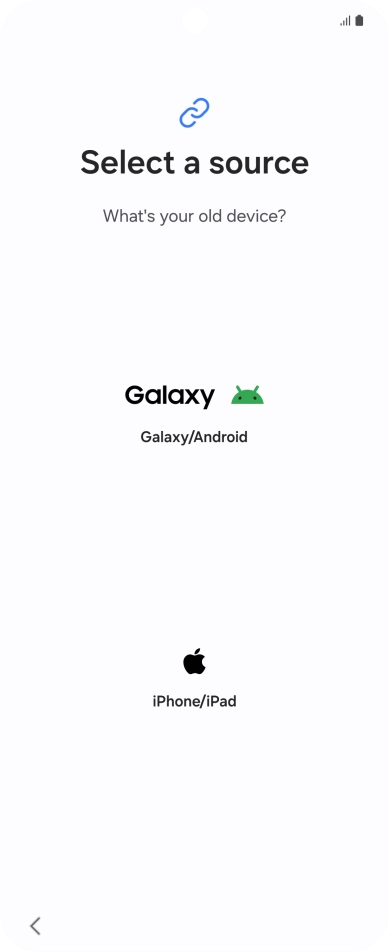 Press the required setting and follow the instructions on the screen to transfer the content from another phone.