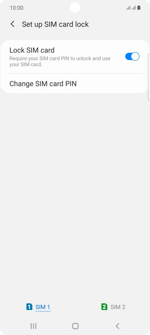 Press the required SIM.