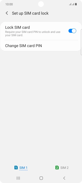 Press the required SIM.