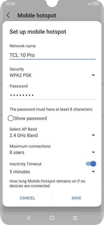 Press the drop down list next to 