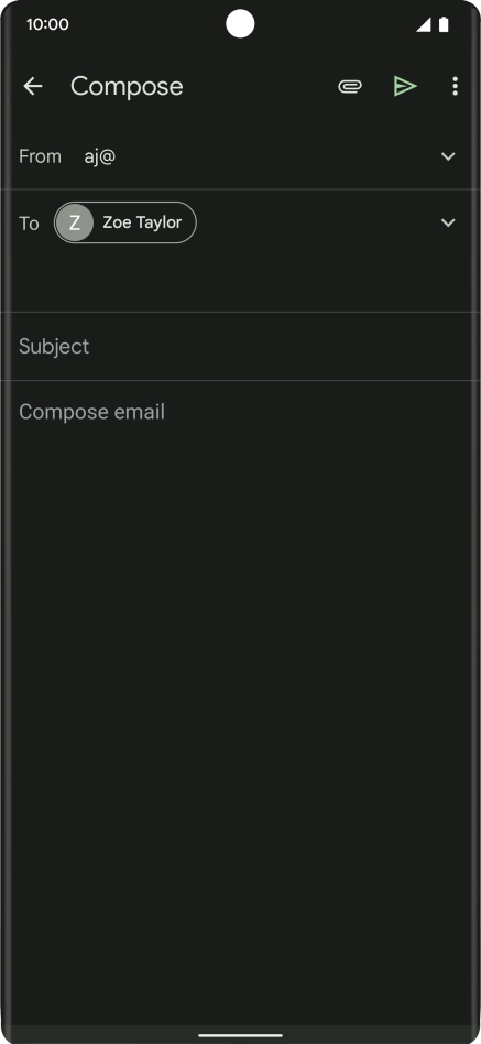 Press Subject and key in the required subject.