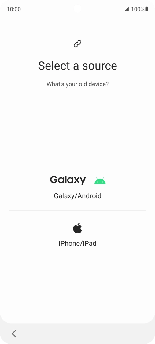 Press the required setting and follow the instructions on the screen to transfer the content from another phone.