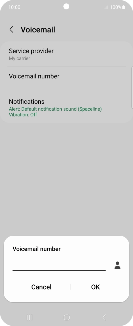 Key in +447953222222 and press OK.