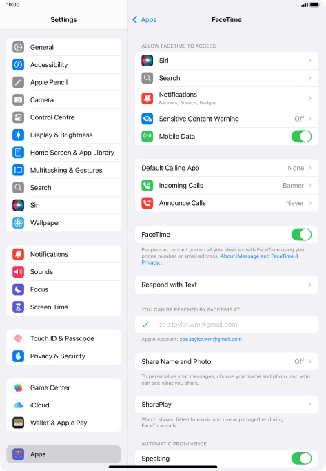 Press the indicator next to 