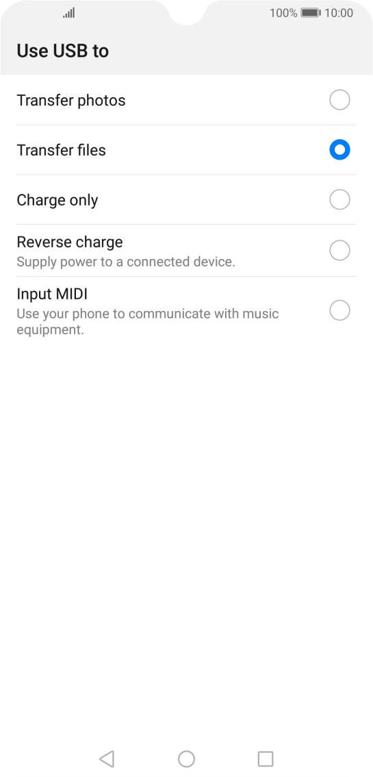 Press Transfer files.
