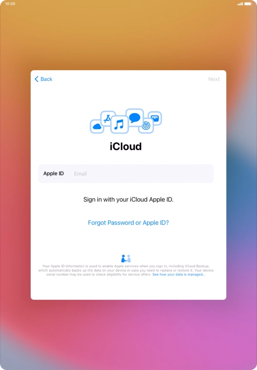 Press the field next to 