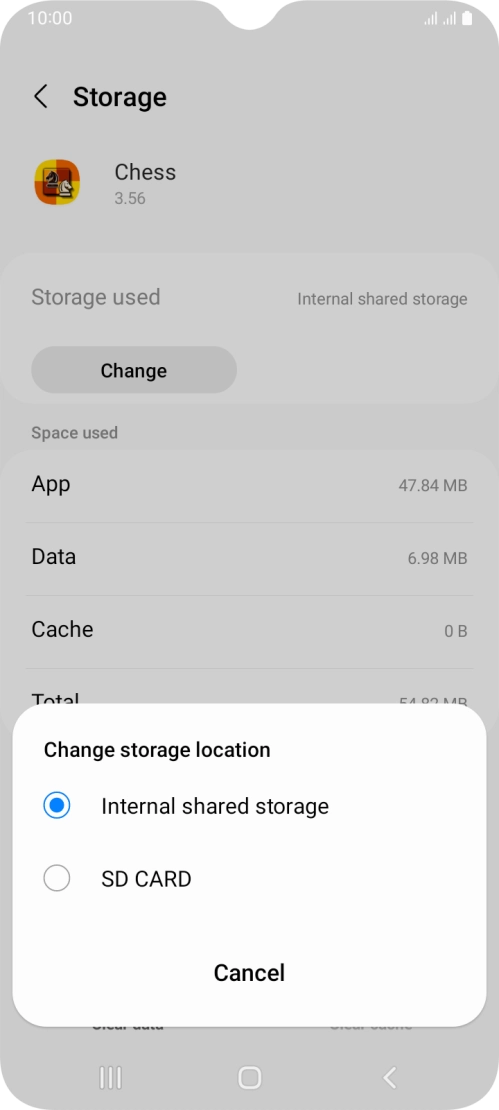 Press the name of the memory card.