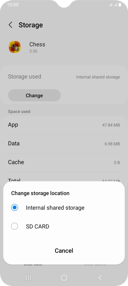 Press the name of the memory card.