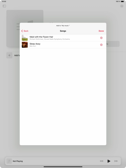 Go to the required category and press the required audio file.