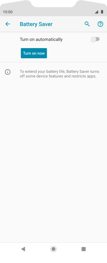 Press Turn on now to turn on the function.