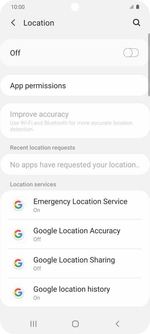 Press the indicator to turn the function on or off.