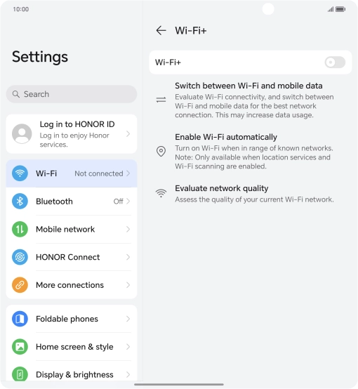 Press the indicator next to 