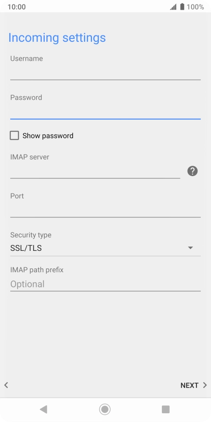 Press the field below 