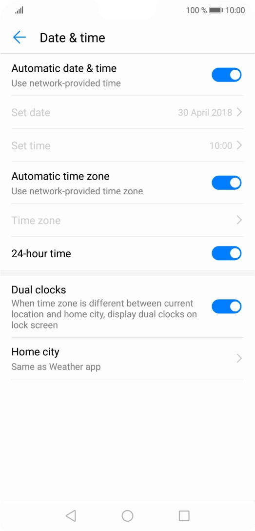 Press the Home key to return to the home screen.