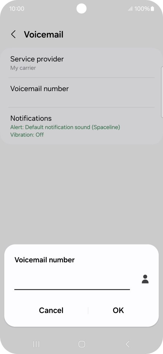 Key in +447953222222 and press OK.
