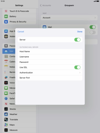 Press Authentication.