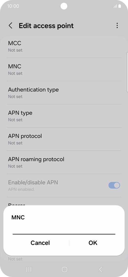 Key in 33 and press OK.