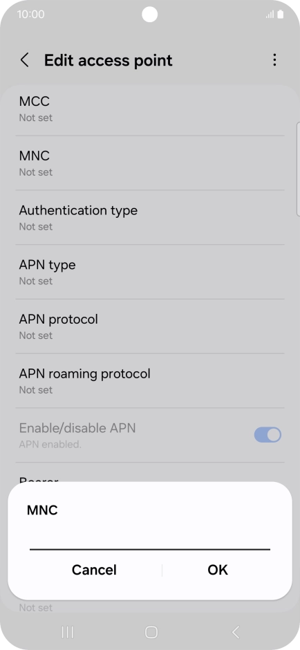 Key in 33 and press OK.