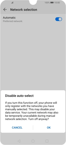 Press OK and your phone will search for networks.