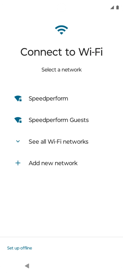 Press the required Wi-Fi network.