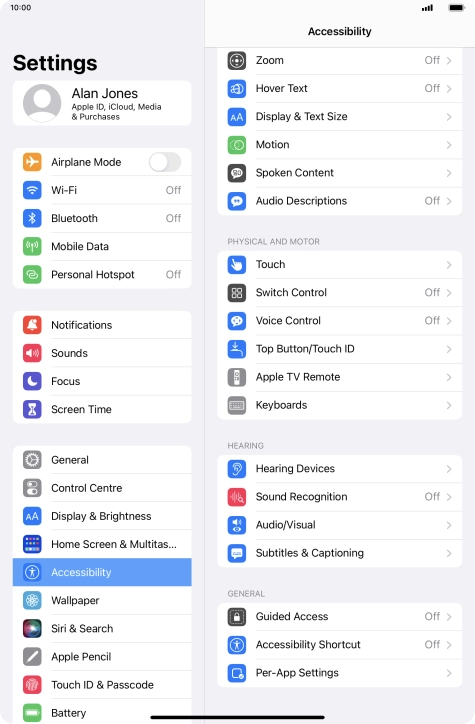 Press the required category below 