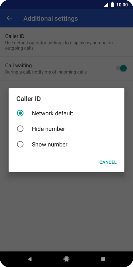 Press Show number to turn on caller identification.