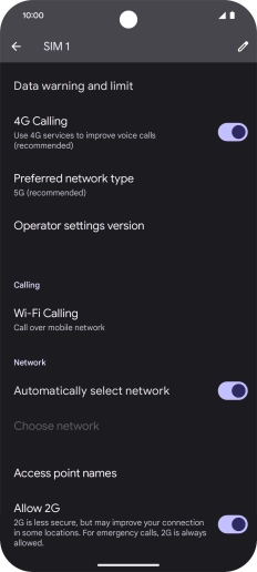 Press the indicator next to 