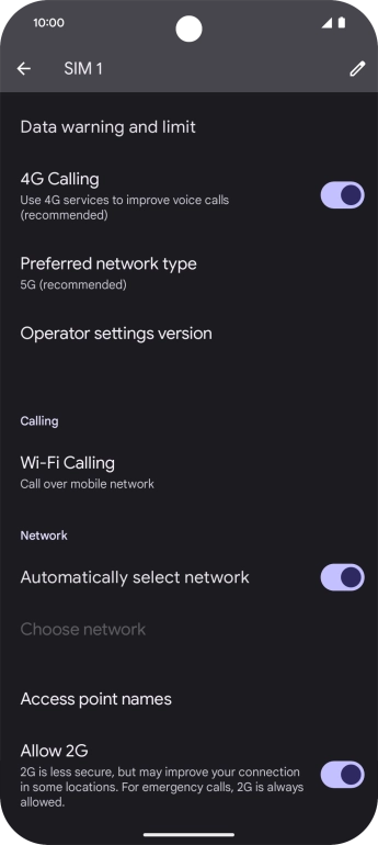 Press the indicator next to 