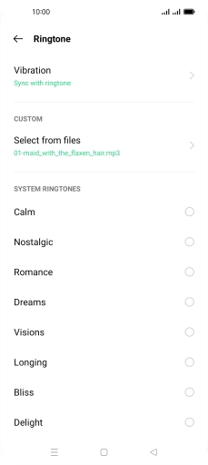 Press the Home key to return to the home screen.