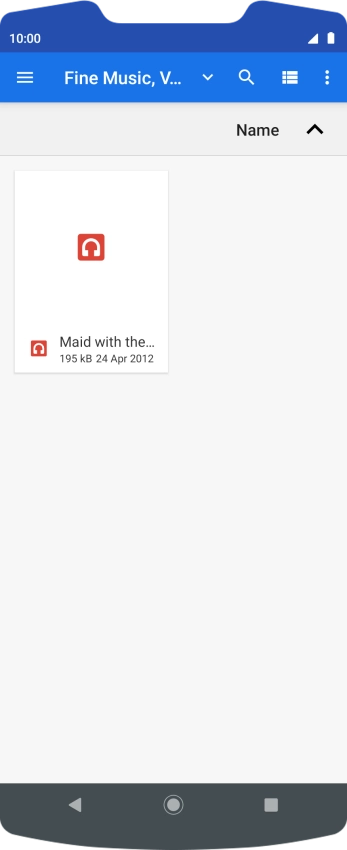 Press the required ring tone.