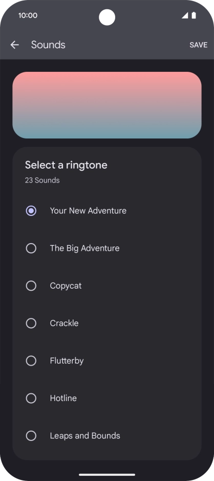 Press the required ring tones to hear them.