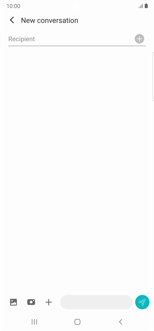 Press the search field and key in the first letters of the recipient's name.