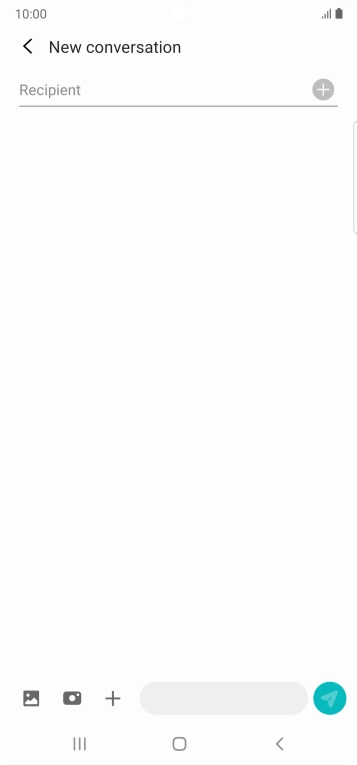 Press the search field and key in the first letters of the recipient's name.