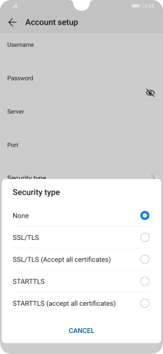 Press None to turn off the function.
