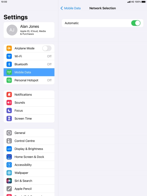Press the indicator next to 