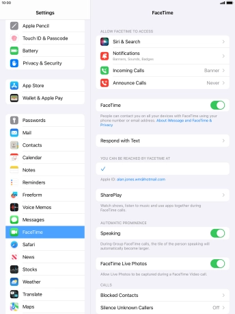 Press the indicator next to 