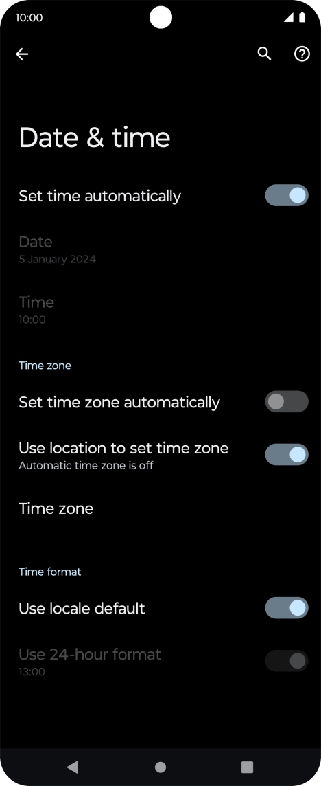 Press the indicator next to 
