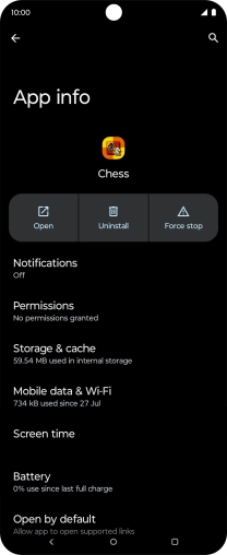 Press Storage & cache.