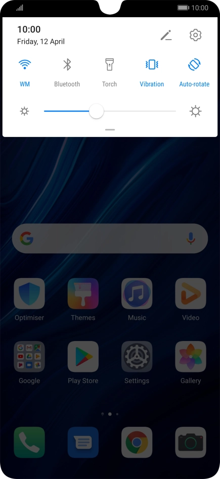 Press the sound mode icon the necessary number of times to turn silent mode on or off.