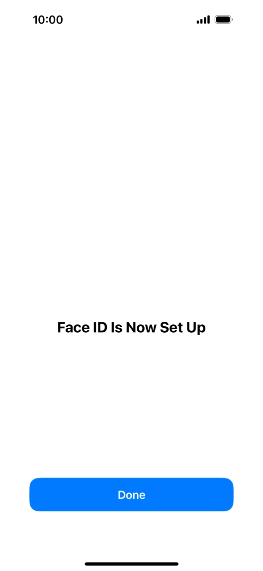 Press Done. If you haven't previously selected a phone lock code, key in a code of your own choice twice.
