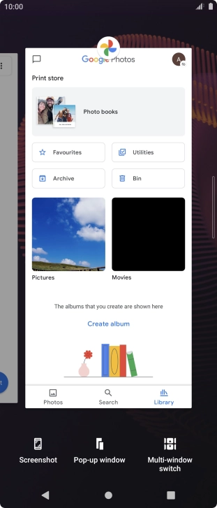 To end one running application, slide your finger upwards on the required application.