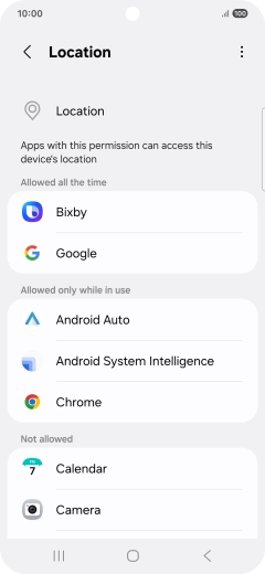Press the required app.