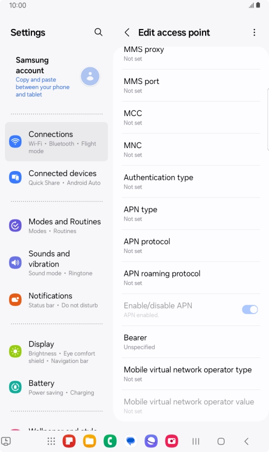 Press Authentication type.