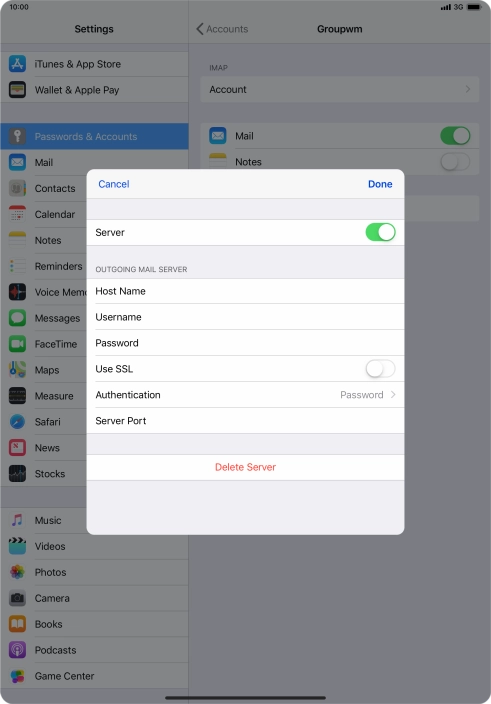 Press Authentication.