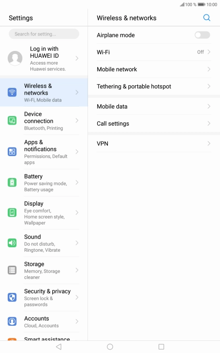 Press Mobile network.